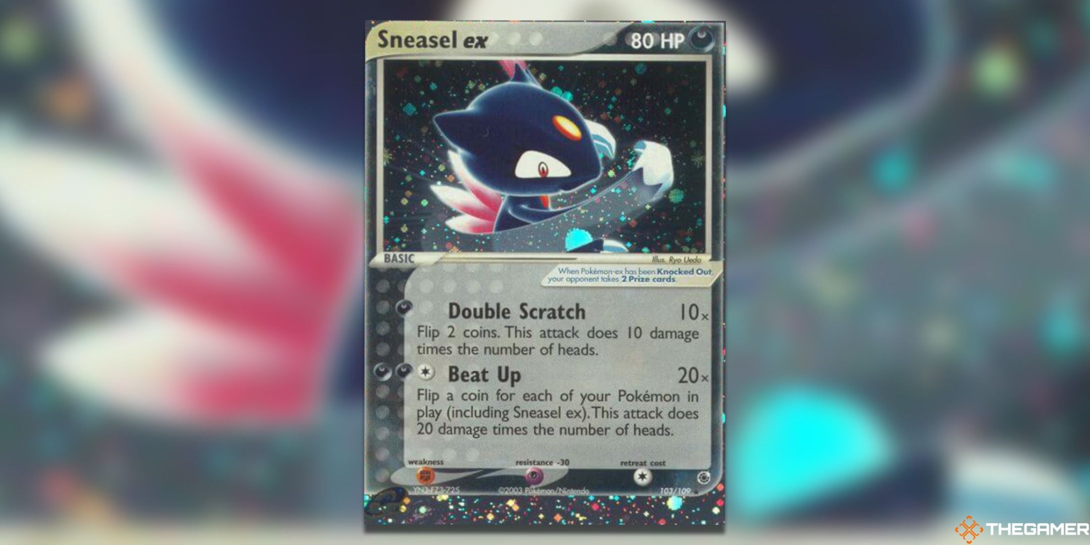 The Ruby & Sapphire Sneasel ex from the Pokemon TCG.