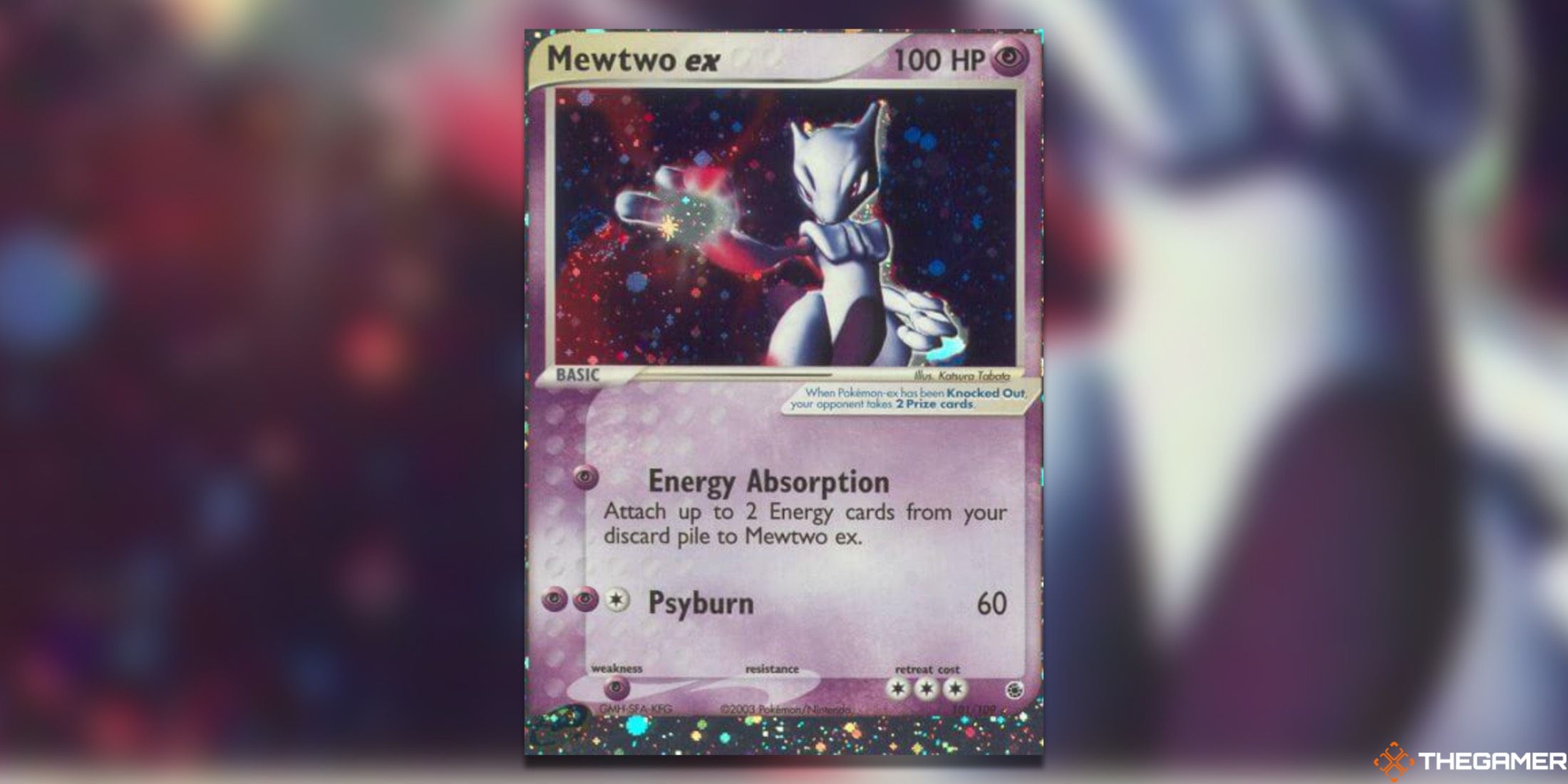 The Ruby & Sapphire Mewtwo ex from the Pokemon TCG.