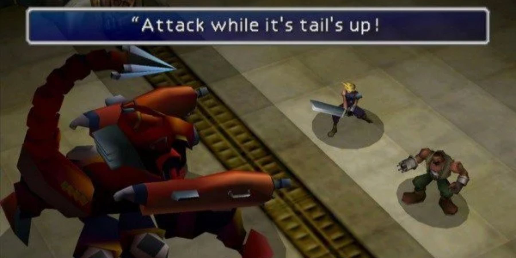 The Guard Scorpion in FF7 Cloud Barret