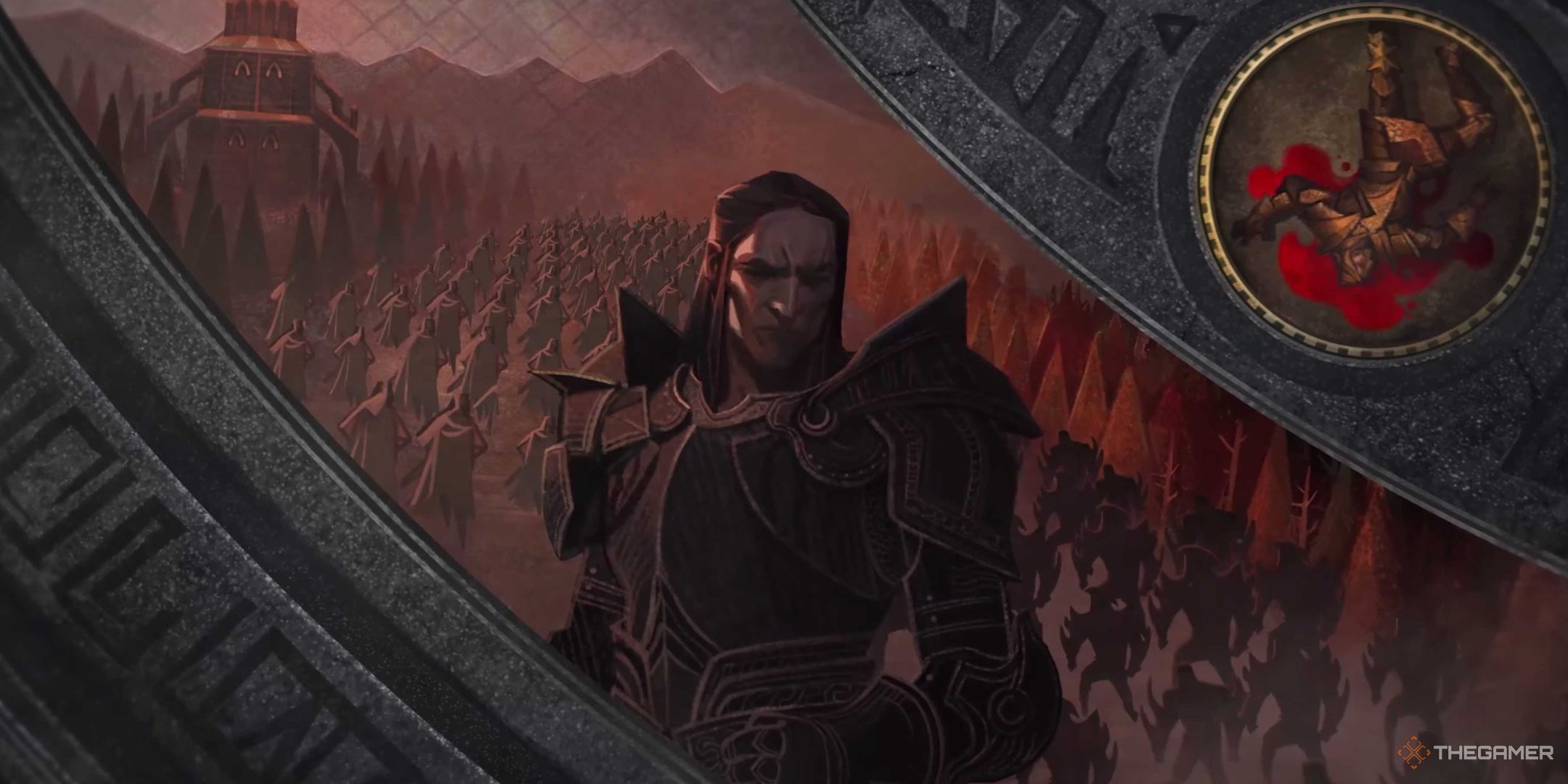 Artwork from the Dragon Age: The Veilguard secret ending. It depicts Loghain abandoning the King's troops and the Grey Wardens at Ostagar.