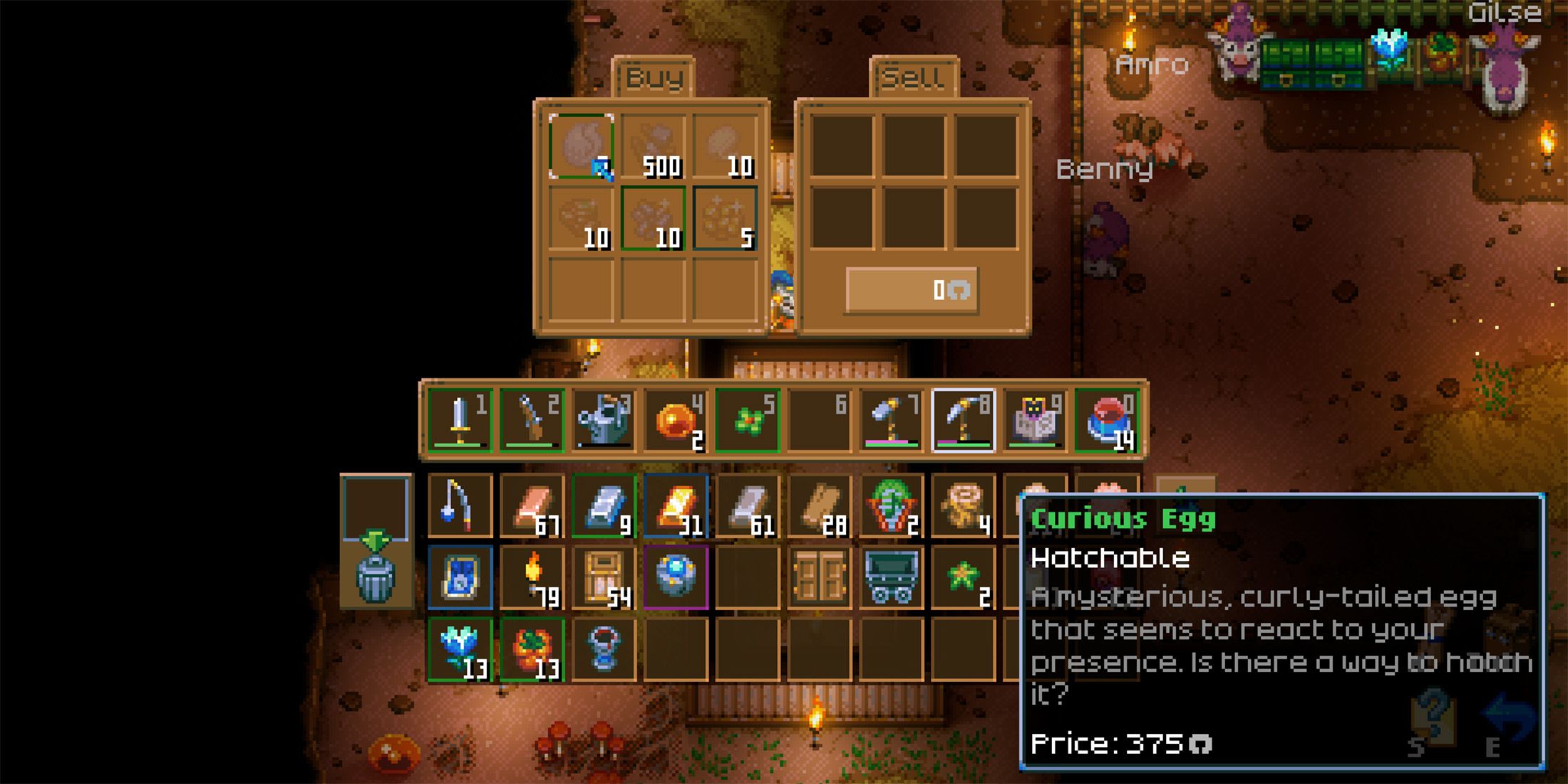 Trading with NPCs in Core Keeper