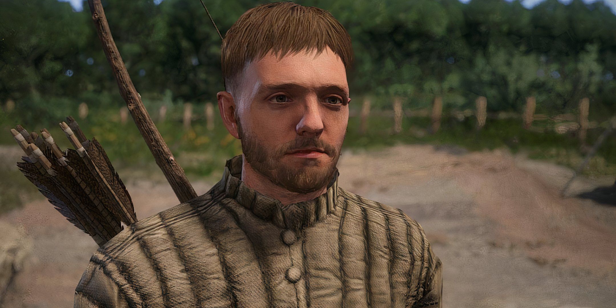 Henry with bow and arrow in Kingdom Come deliverance. 