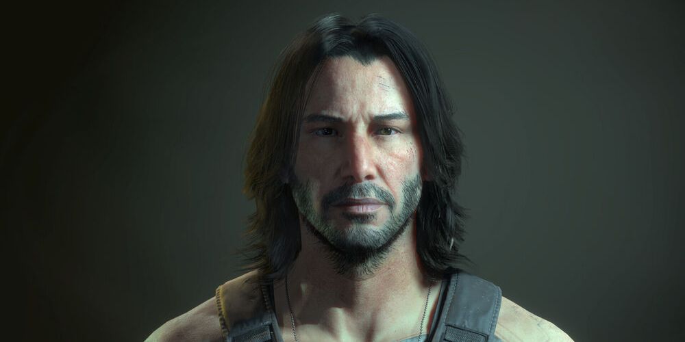 A headshot of Johnny Silverhand from Cyberpunk 2077.