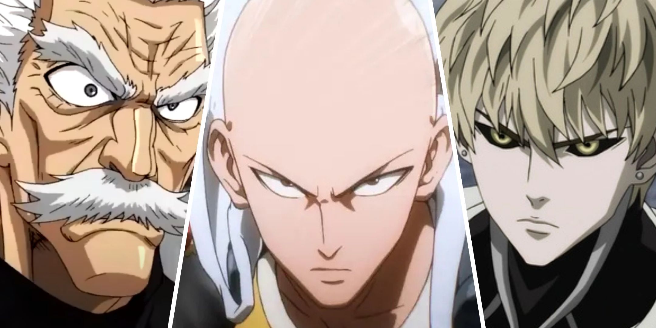 A collage of the best characters in One-Punch Man.