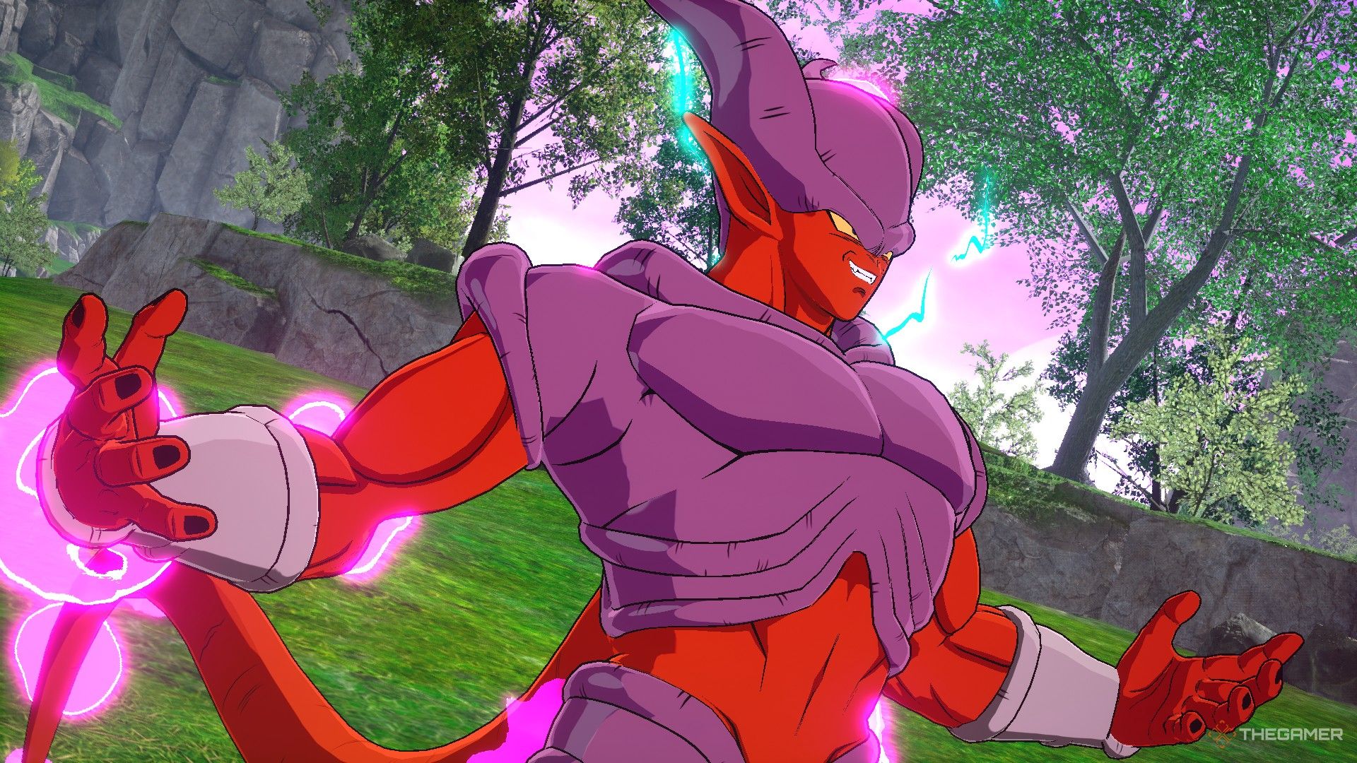 Dragon Ball Sparking Zero image showing Janemba preping an attack.