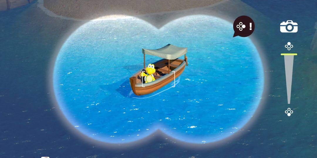 A Koopa in a boat waving at someone in Super Mario Party Jamboree.