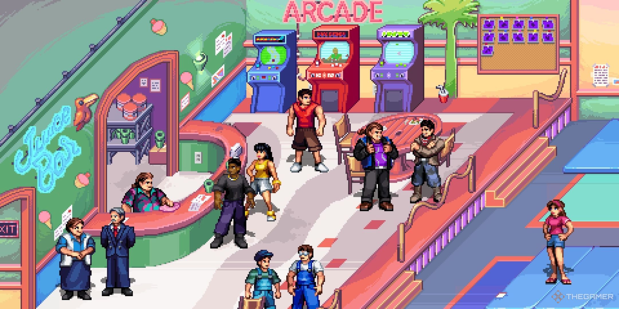 All three fixed arcade machines in Power Rangers: Rita's Rewind.