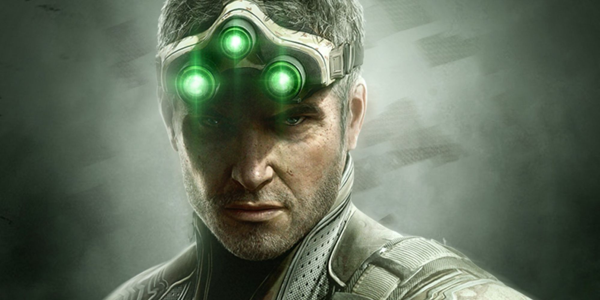 Sam Fisher from Splinter Cell wearing night vision goggles.