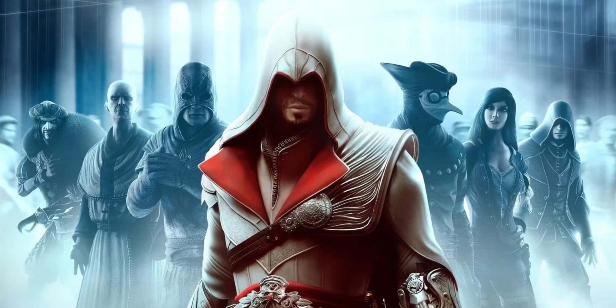 A range of various assassins arrayed in a line.