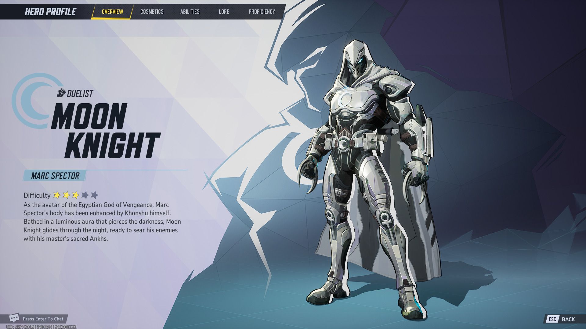 Moon Knight in Marvel Rivals.