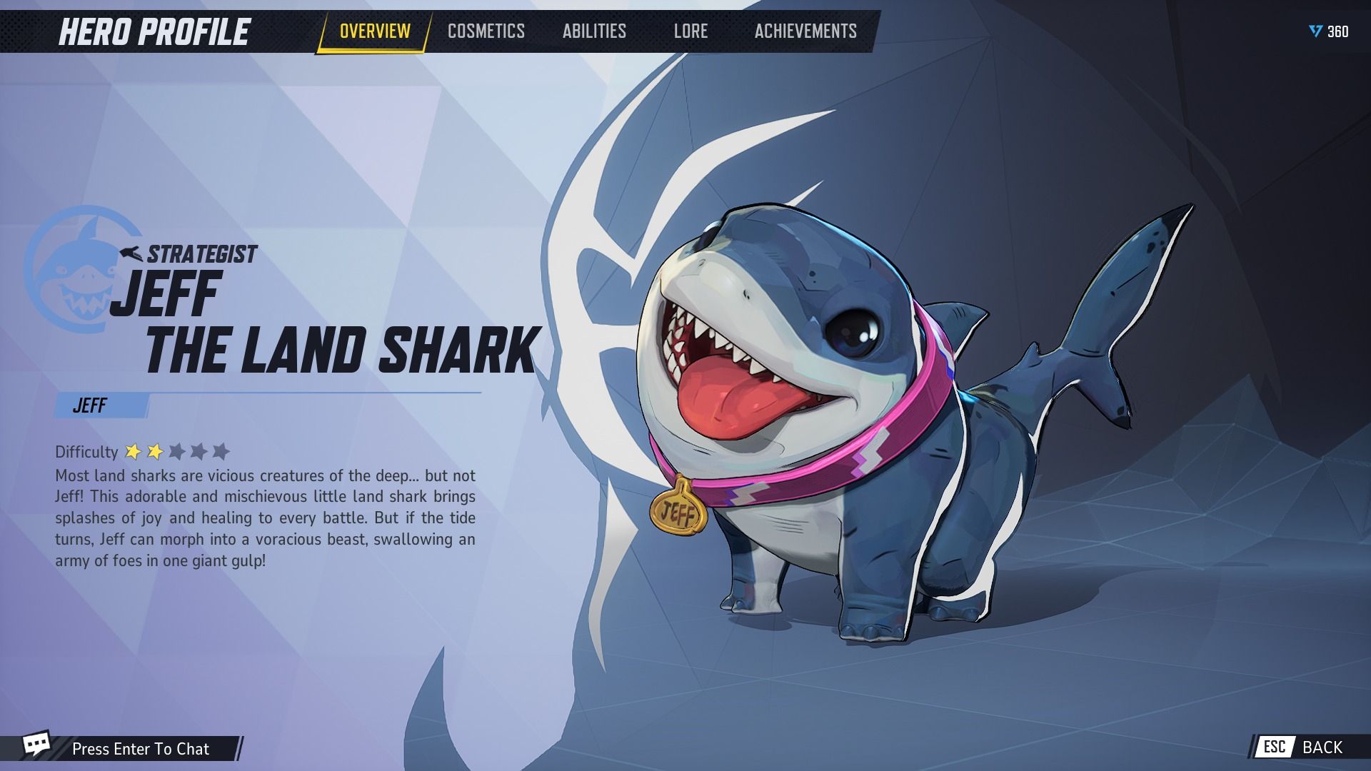 Jeff the Land Shark details in Marvel Rivals.