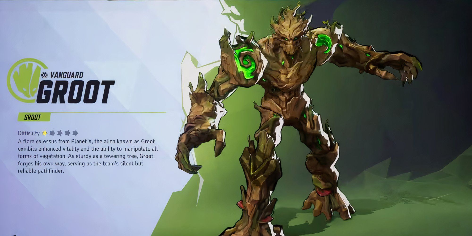 Groot character overview in Marvel Rivals.