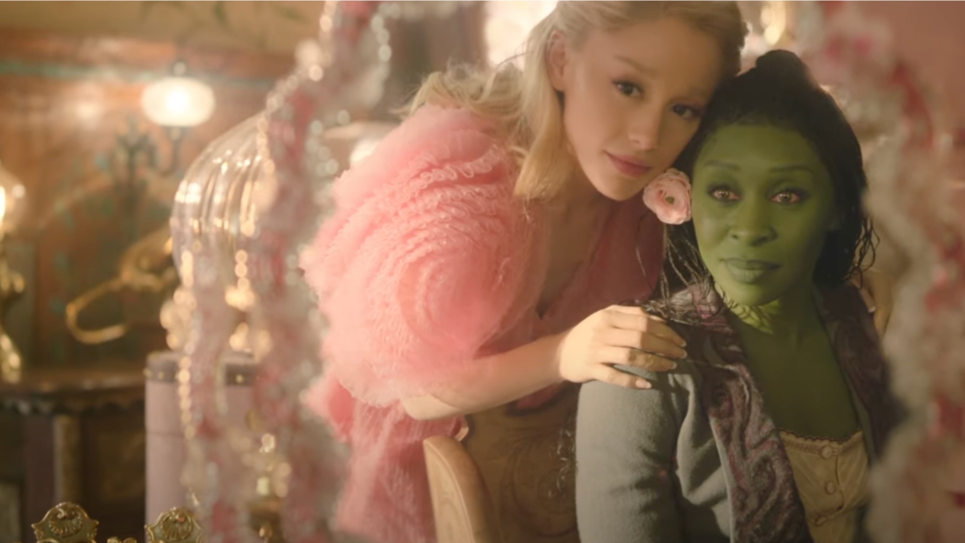 Ariana Grande and Cynthia Erivo as Glinda and Elphaba in Wicked