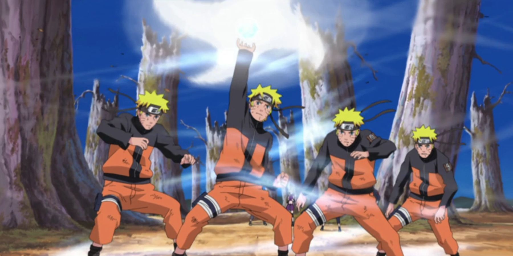 Naruto using Rasenshuriken for the first time in Naruto: Shippuden