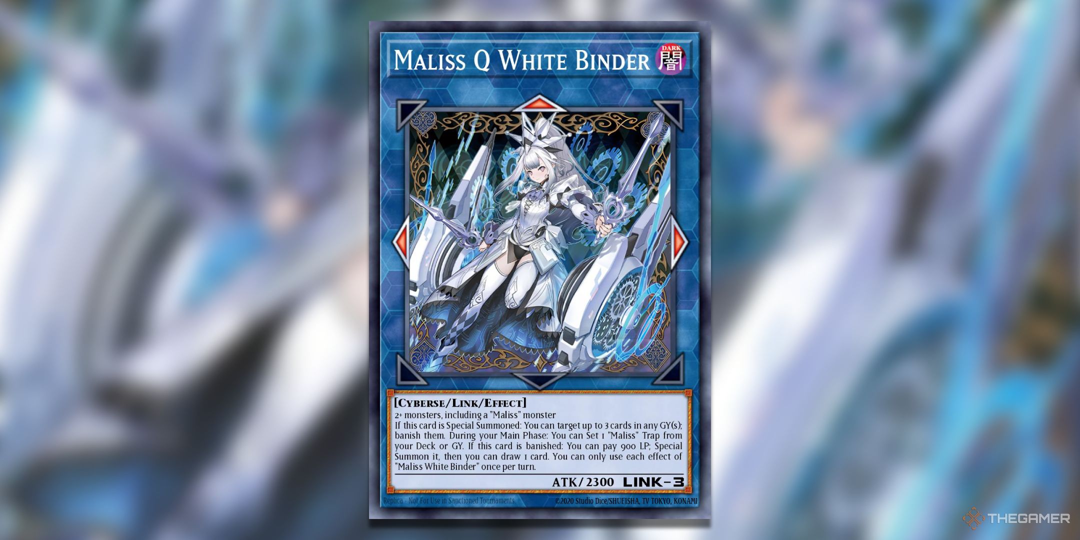 Maliss Q White Binder Yu-Gi-Oh! TCG Card Art.