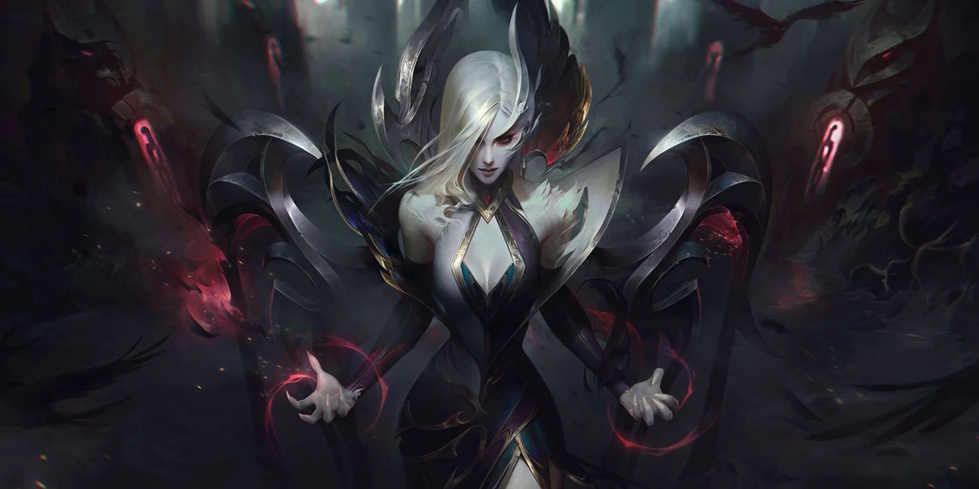 League of Legends Coven Morgana Splash Art