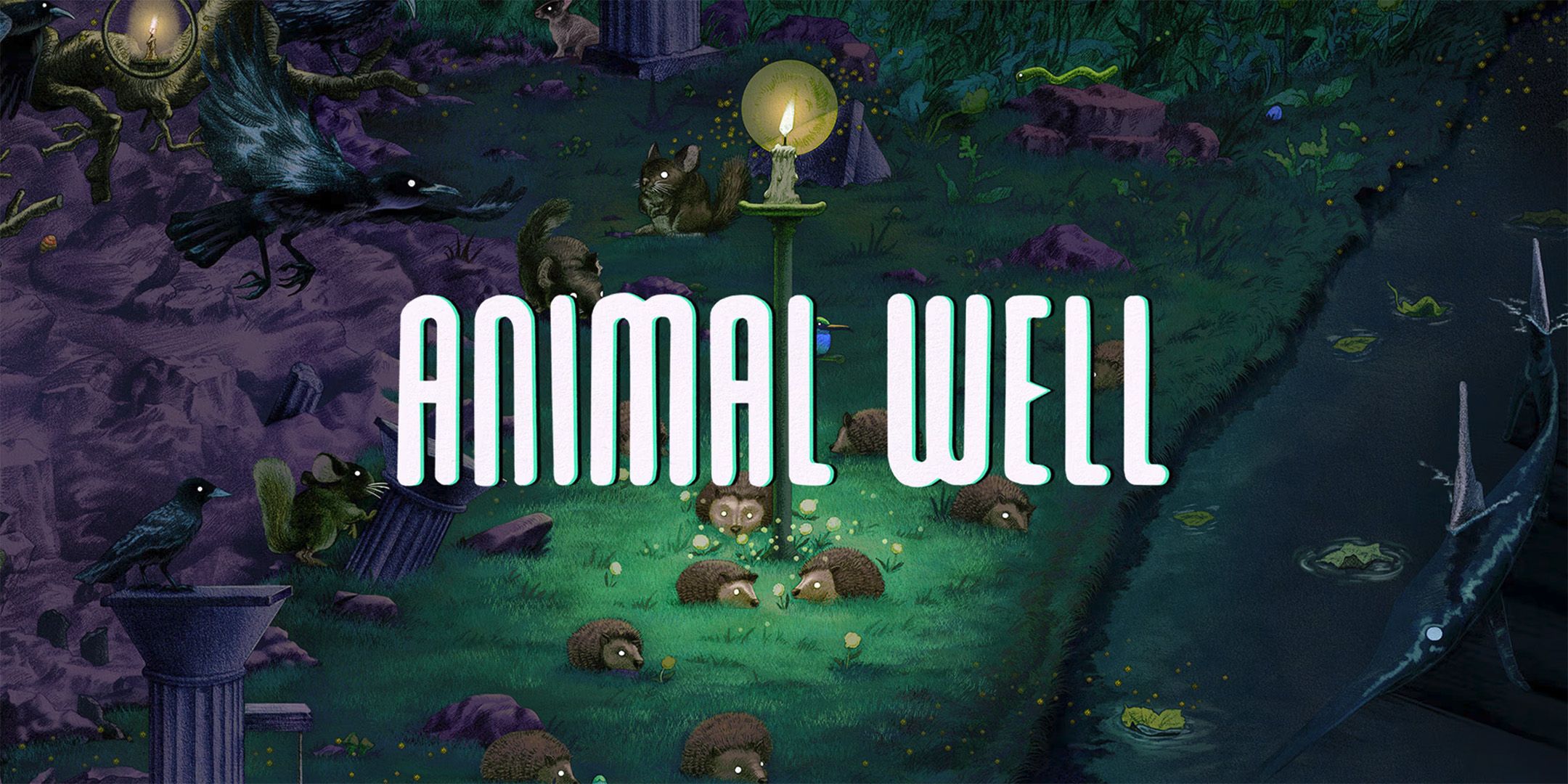 Various birds, mammals, and other creatures in Animal Well.