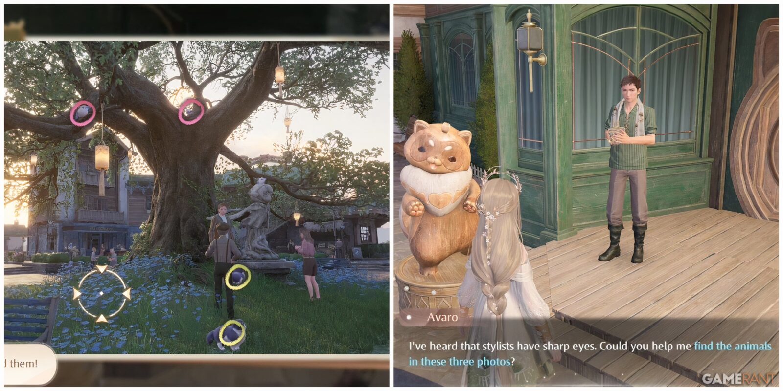 Shirtcat and Ambird Locations in Infinity Nikki (Animal Trail)