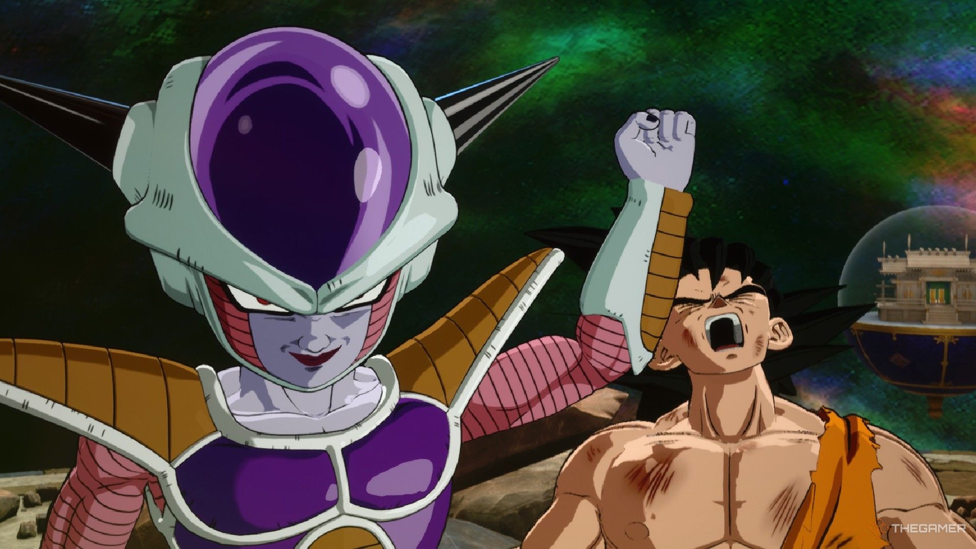 Dragon Ball Sparking Zero image showing Frieza on his 1st form.