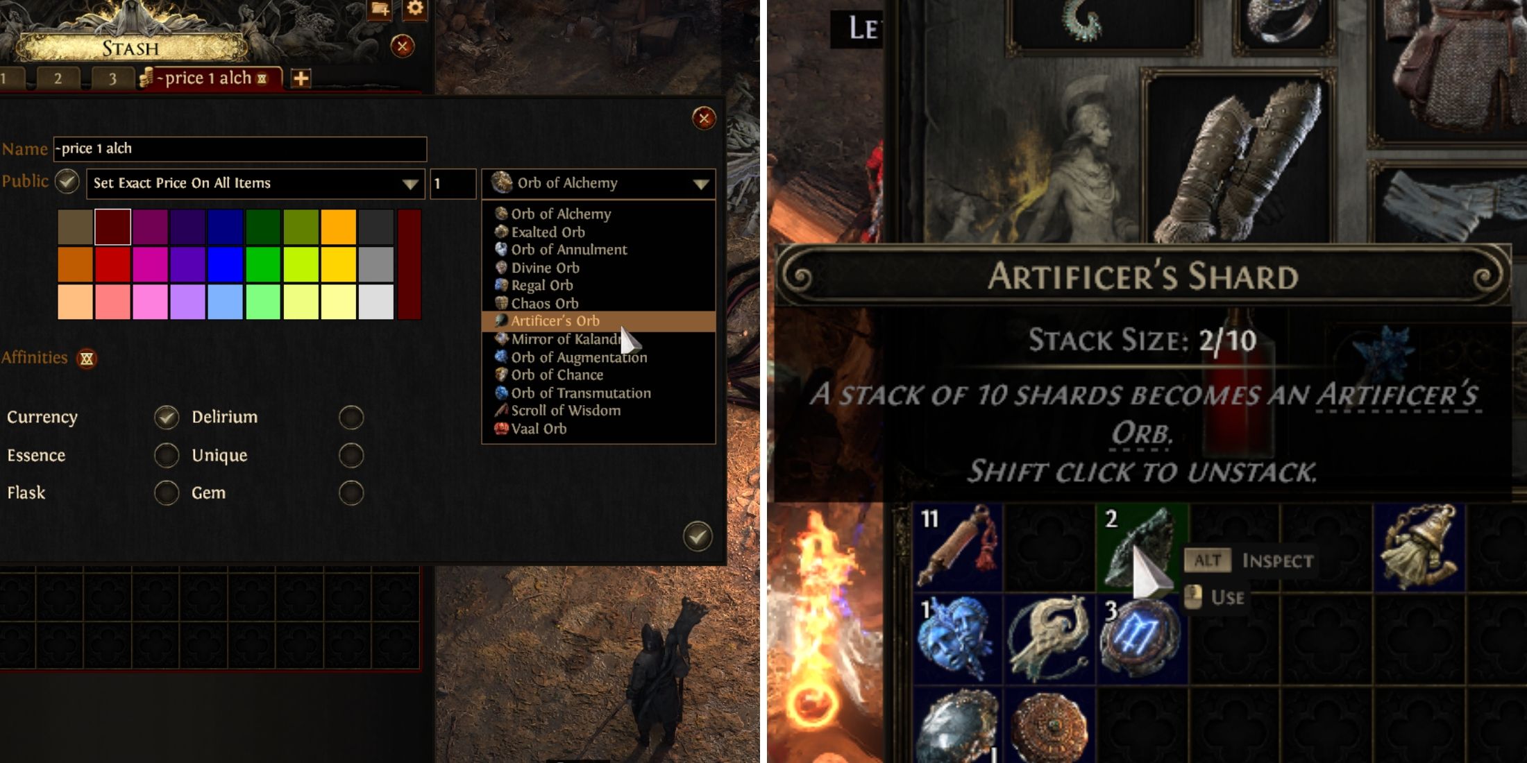 obtaining an artificer orb in path of exile 2