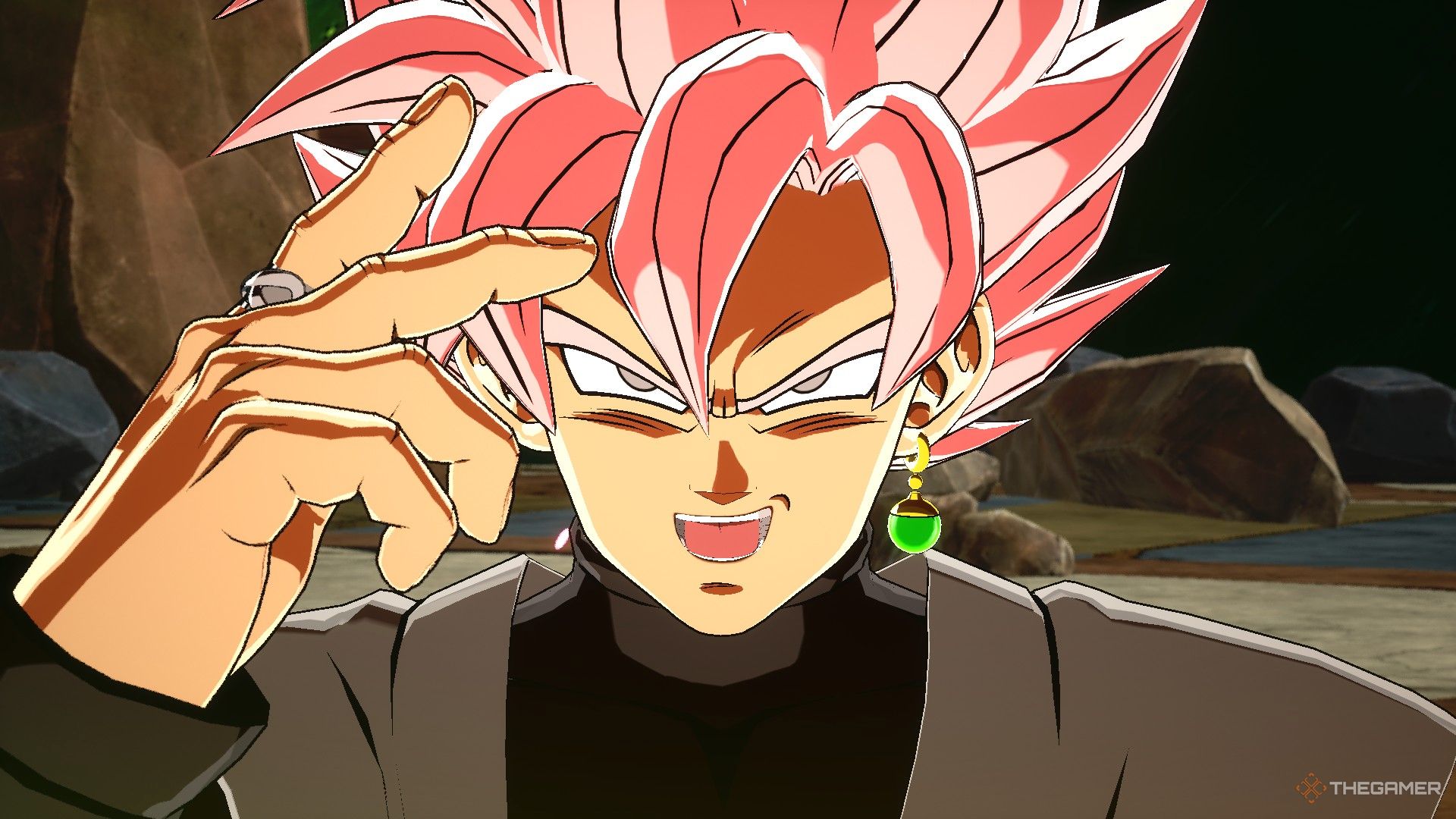 Dragon Ball Sparking Zero image showing Goku Black as a Super Saiyan Rose.