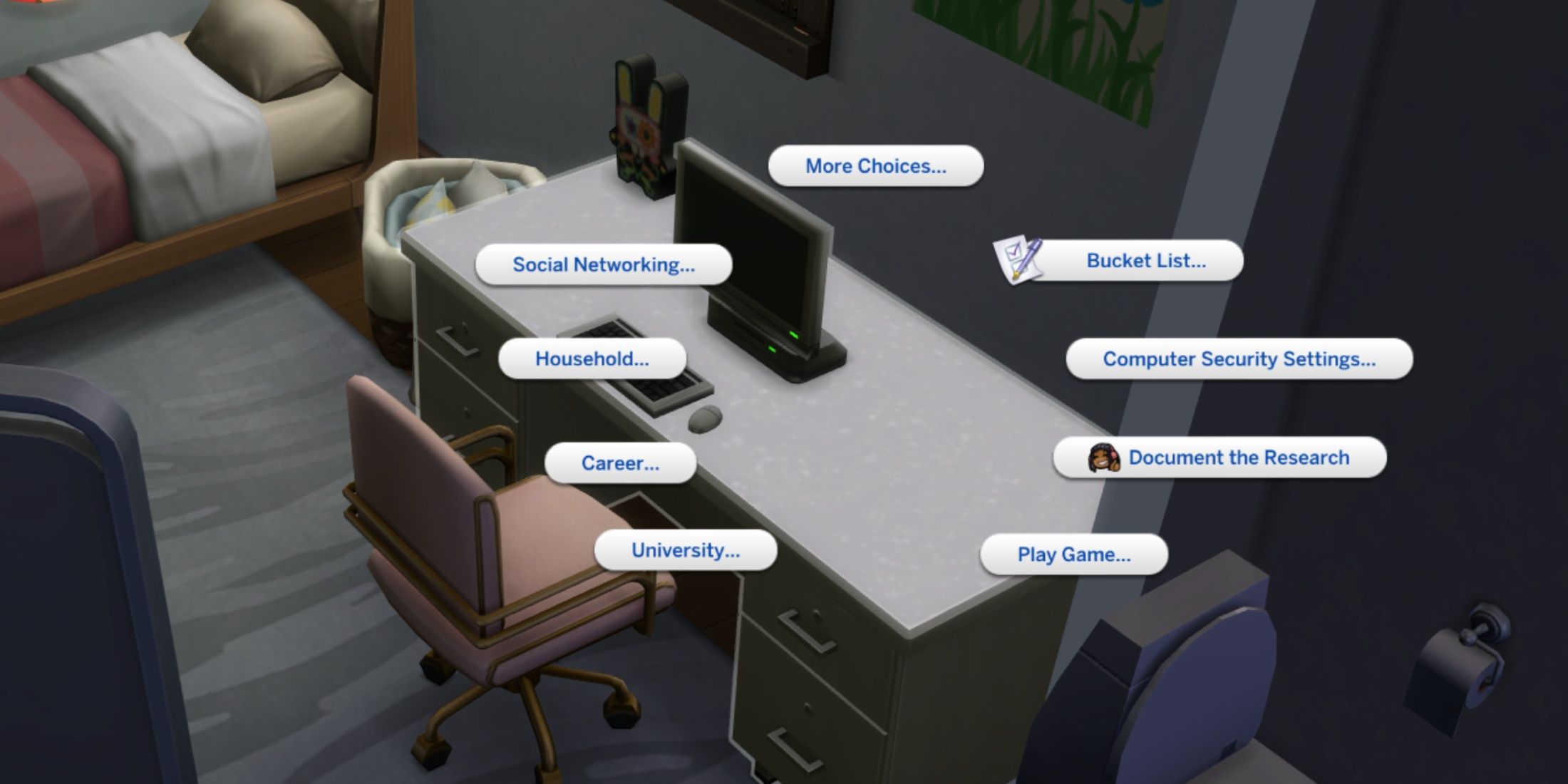 document research the sims 4