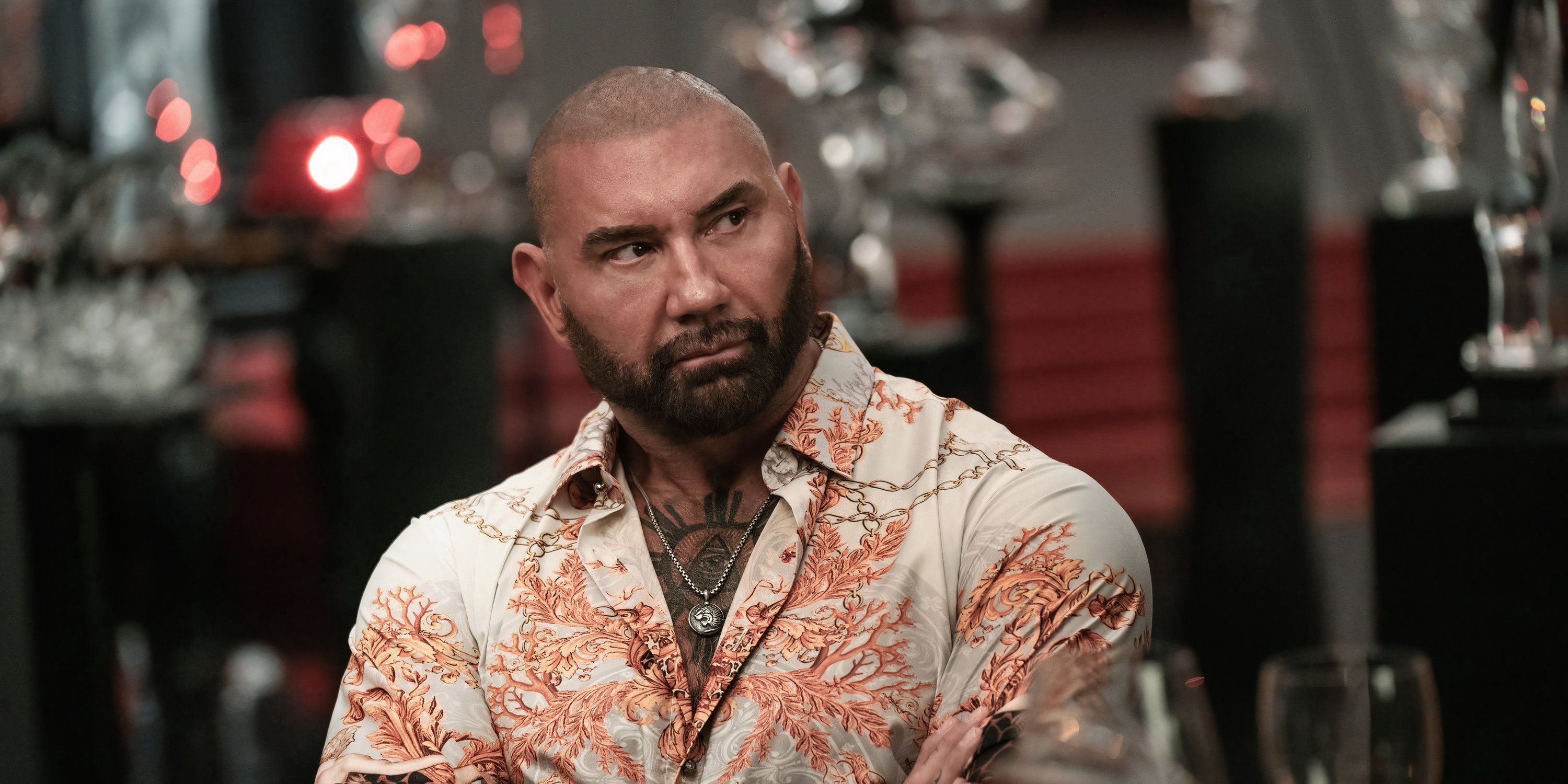 Dave Bautista in Knives Out Glass Onion 