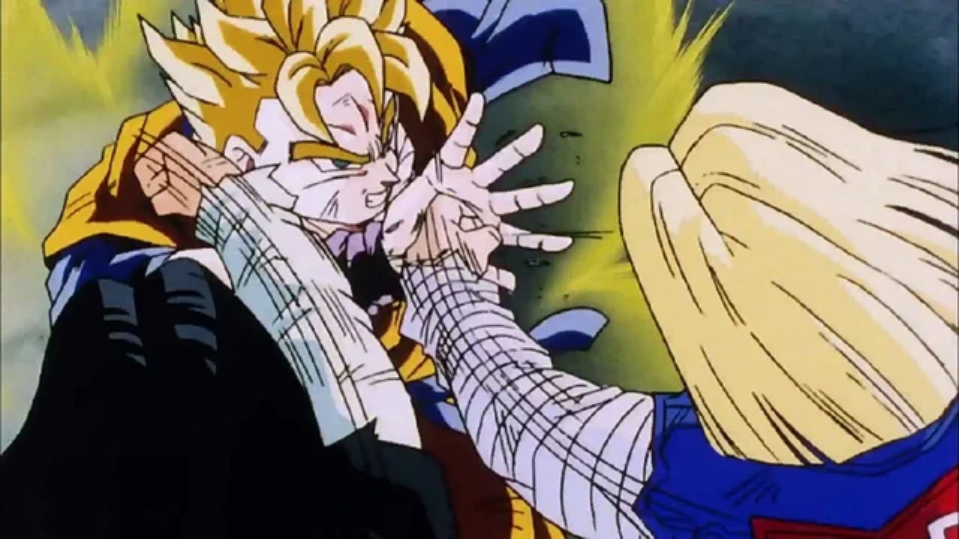 Future Gohan vs Androids 17 & 18 in Dragon Ball Z The History of Trunks.