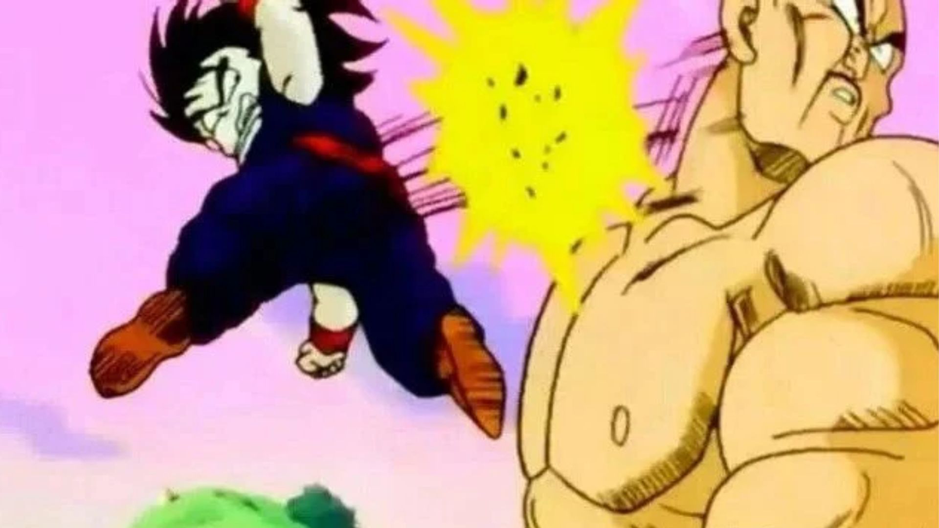 Gohan vs Nappa in Drgaon Ball Z.