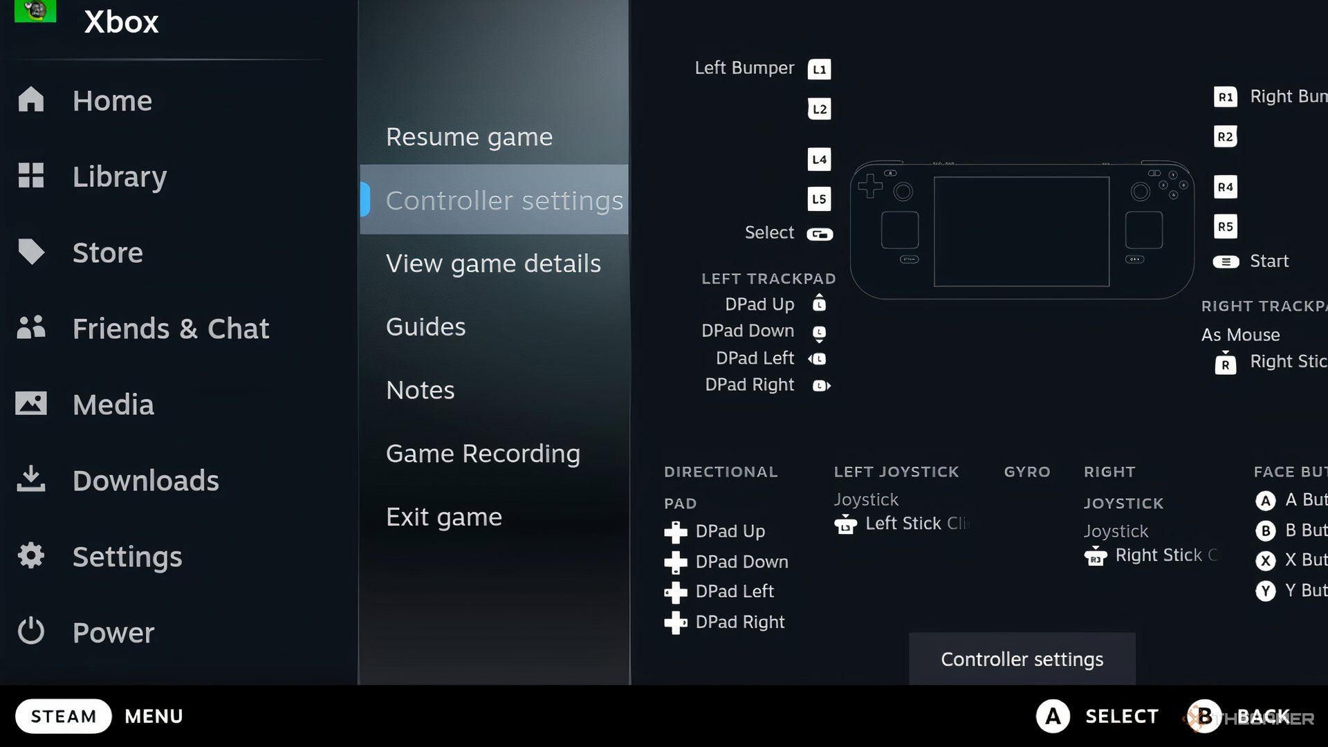 XBox Cloud Gaming is configured to use Steam's control scheme when run off a Steam Deck. 