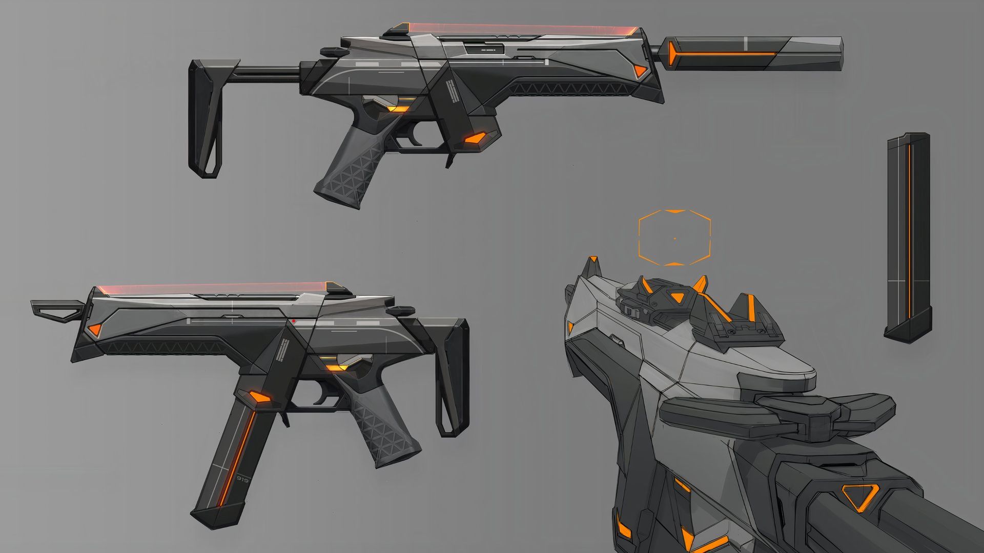 Weapon concept art for Valorant.