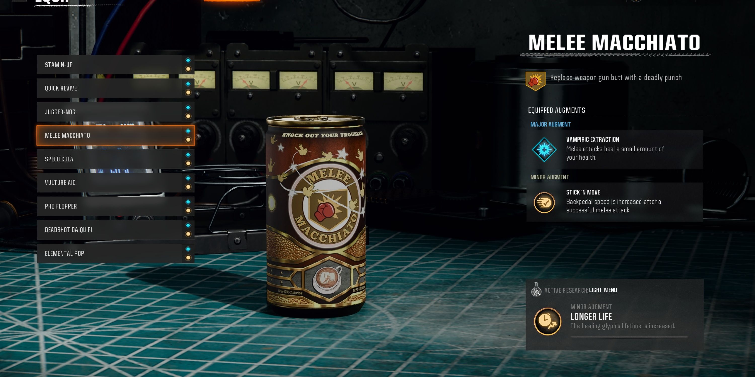 melee macchiato perk-a-cola