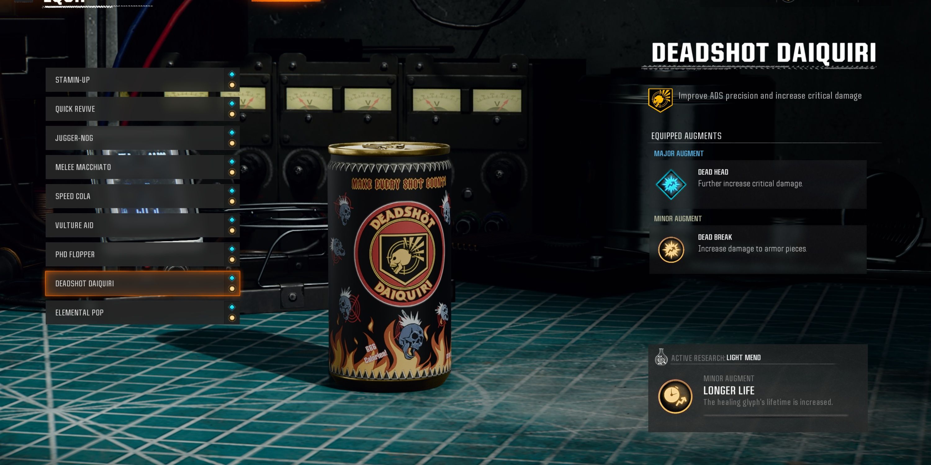 deadshot daiquiri perk-a-cola