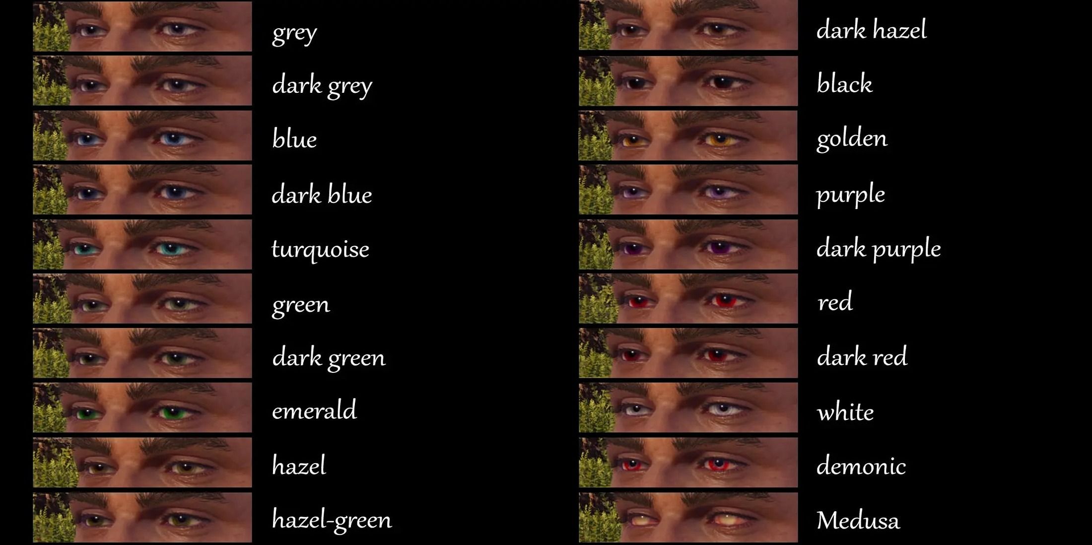 Customizable Eye Color