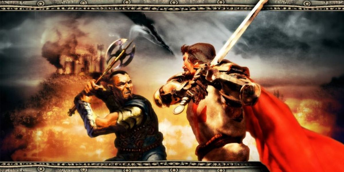 Lionheart Legacy of the Crusader two characters fighting