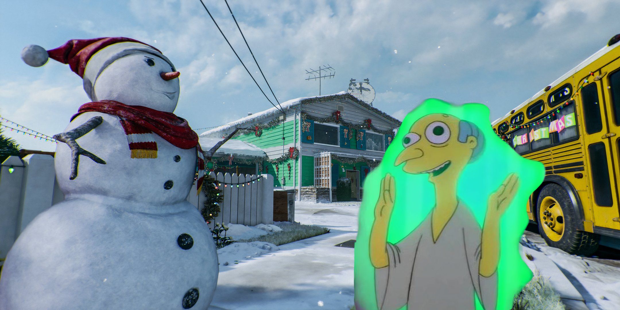 glowing burns in front of nuketown holiday