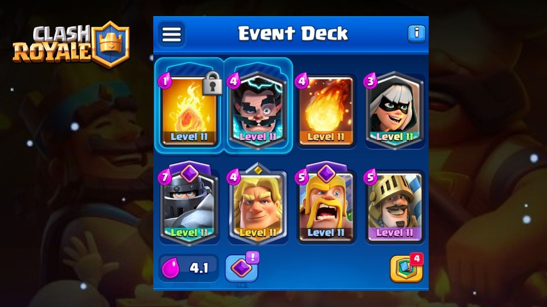 snowstorm event deck two clash royale 