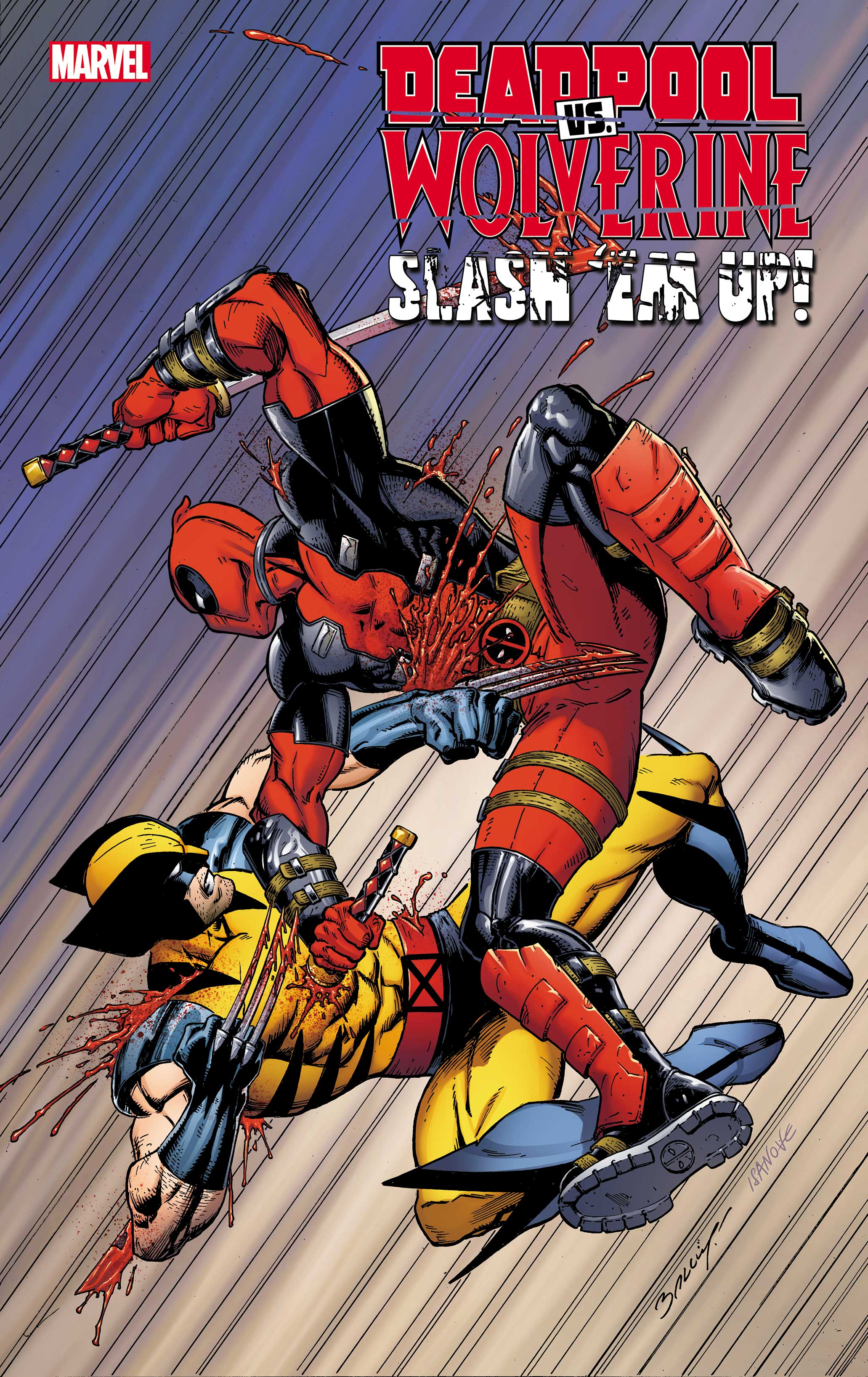 Deadpool and Wolverine fight on the covers for the new Slash 'em Up! one-shot.