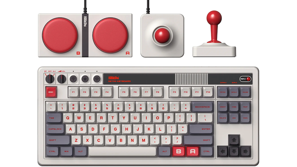 NES-Themed 8BitDo Wireless Keyboard With Joystick Is Just $70 Today Only (December 10)