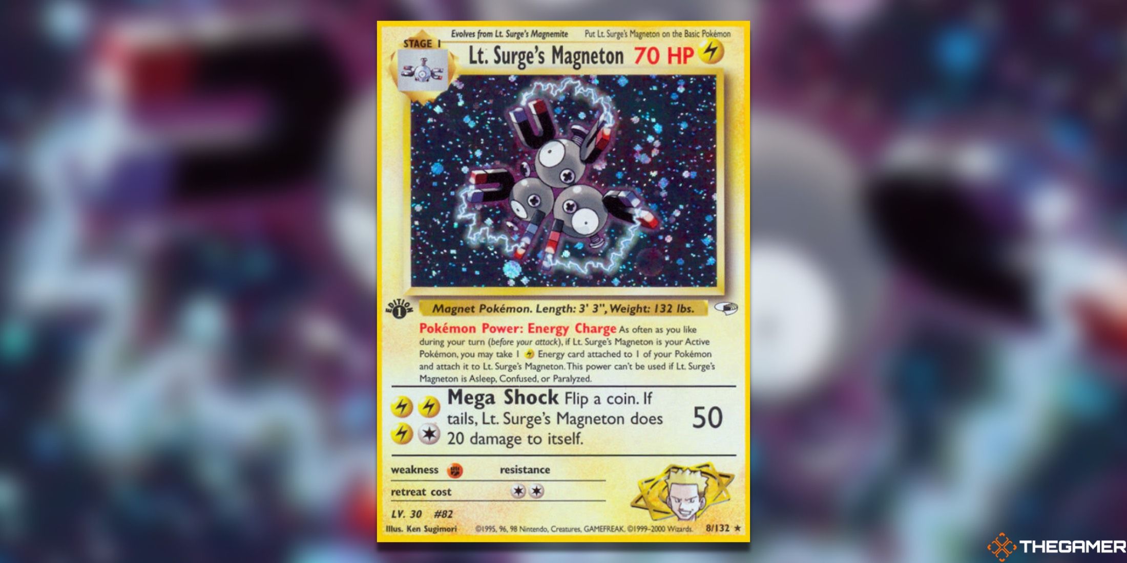 Lt. Surge's Magneton from Gym Heroes in the Pokemon TCG.