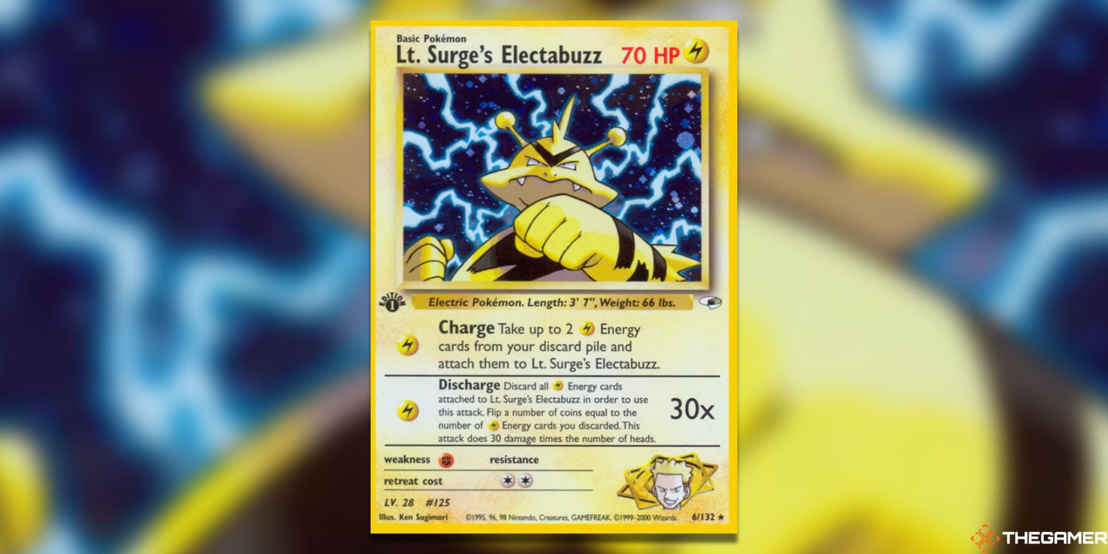 Lt. Surge's Electabuzz in the Pokemon TCG.