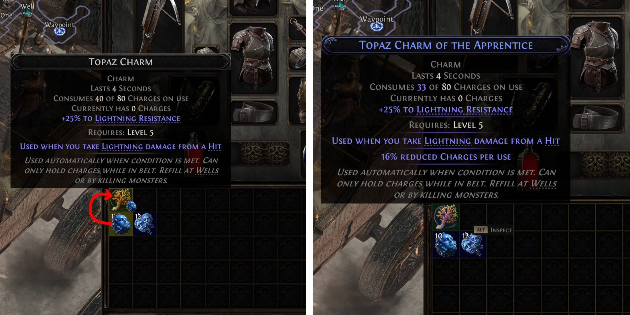 Path of Exile 2 Upgrade Charms Improve Charm System PoE 2 Orb of Transmutation Rarity