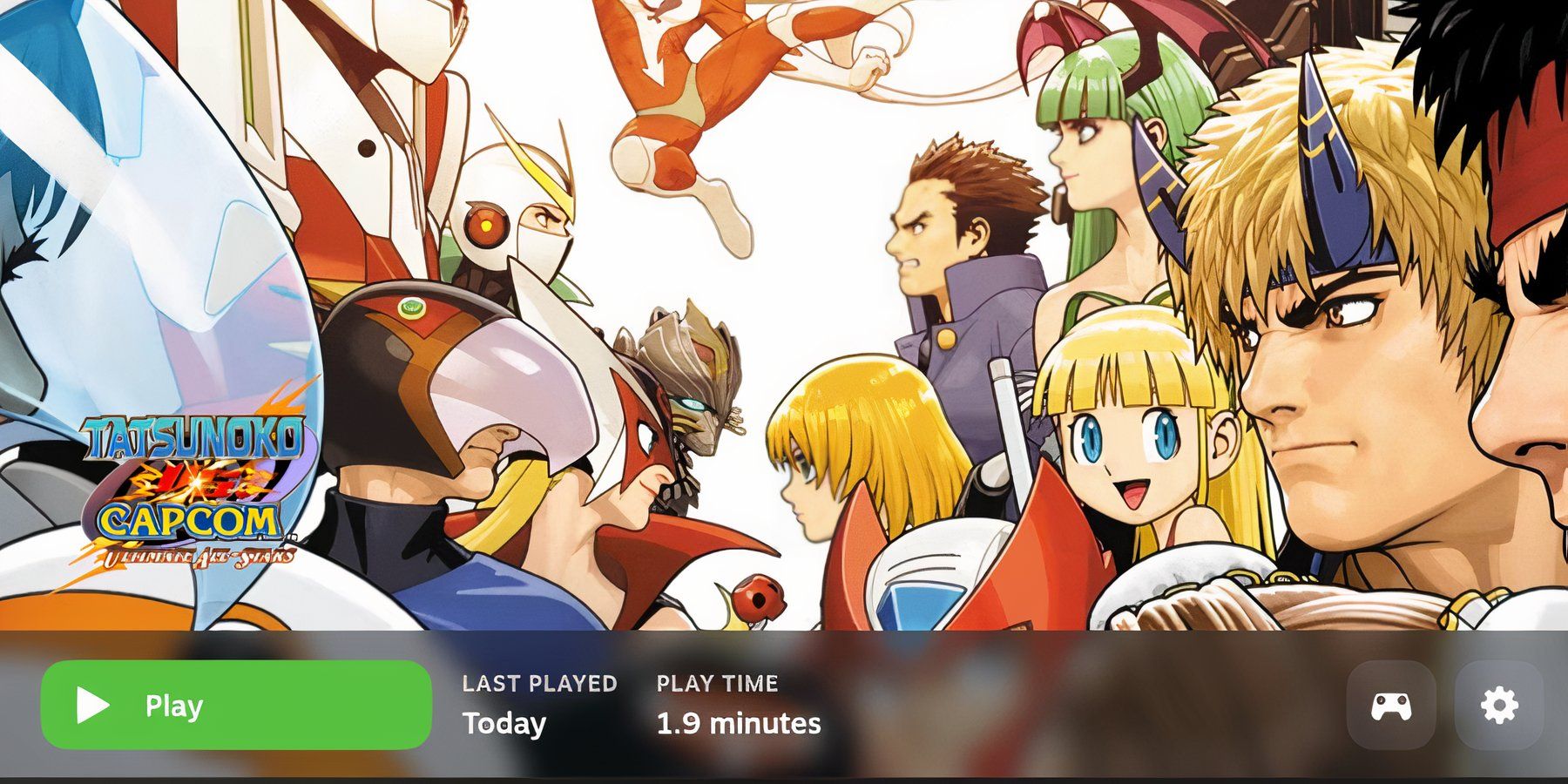 Steam Deck - emulated Tatsunoko vs Capcom ready to play