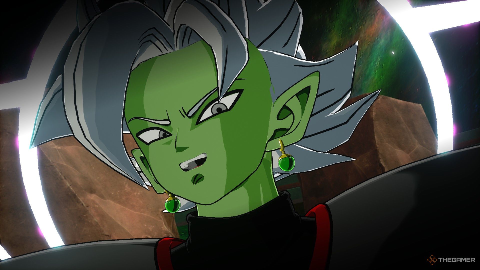 Dragon Ball Sparking Zero image showing Fused Zamasu goating.