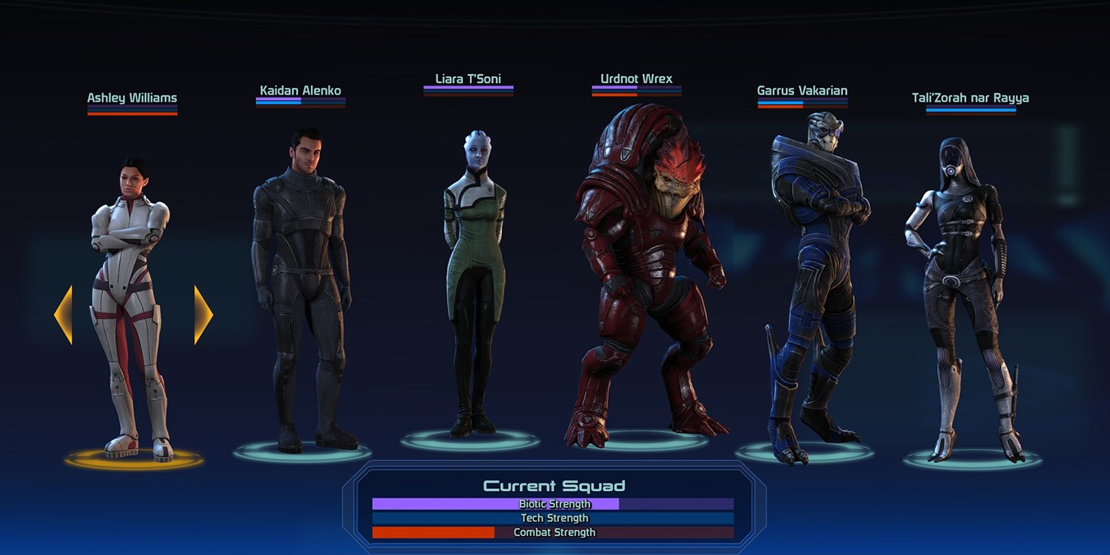 Mass Effect 1 - Squad Members