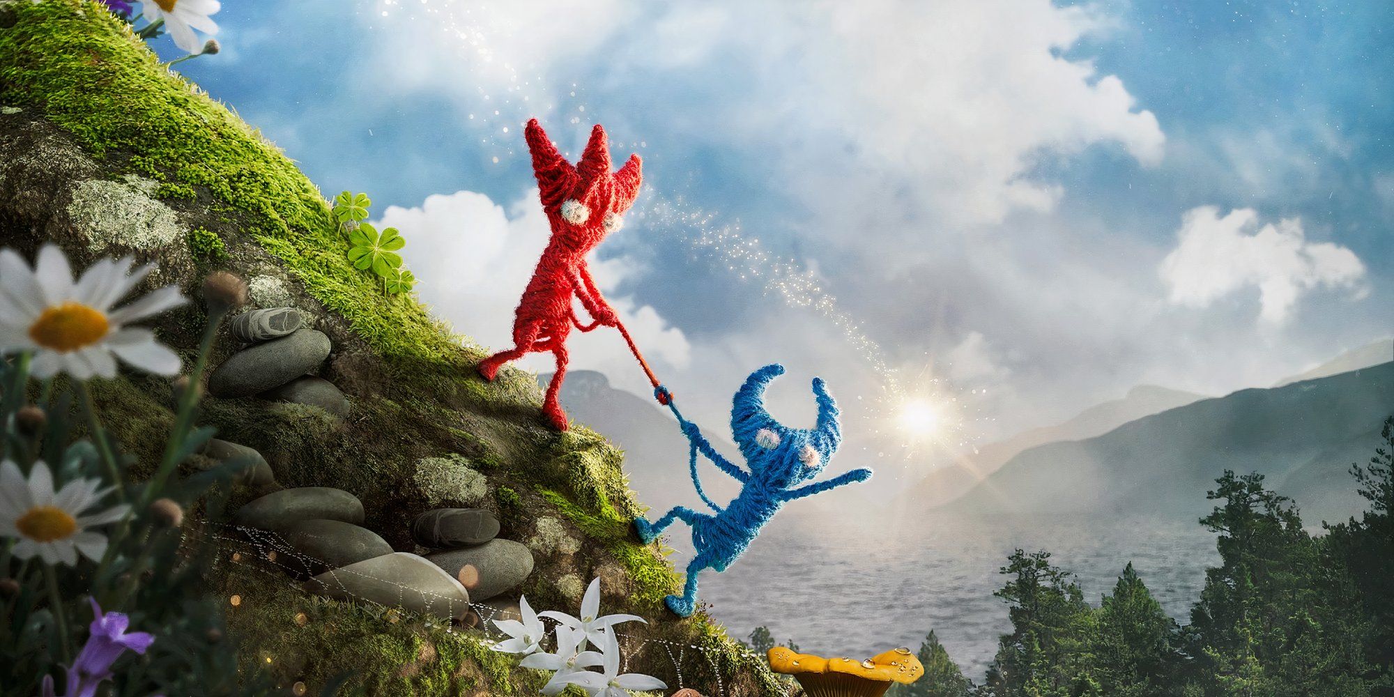 Promo art featuring two Yarny characters in Unravel Two