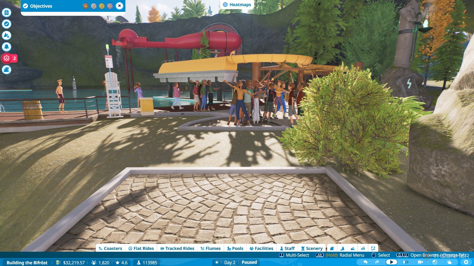 The guests are trapped due to incomplete path in Planet Coaster 2.