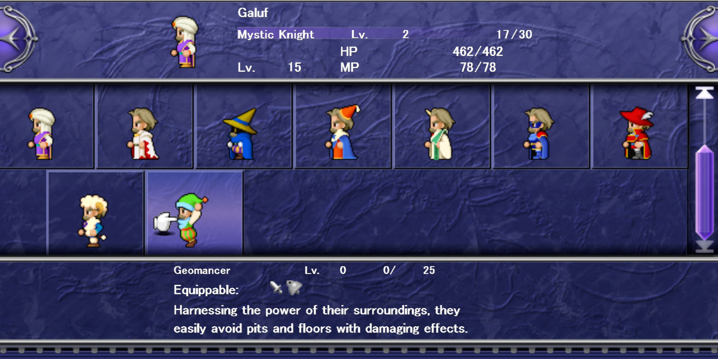 Geomancer job in Final Fantasy 5