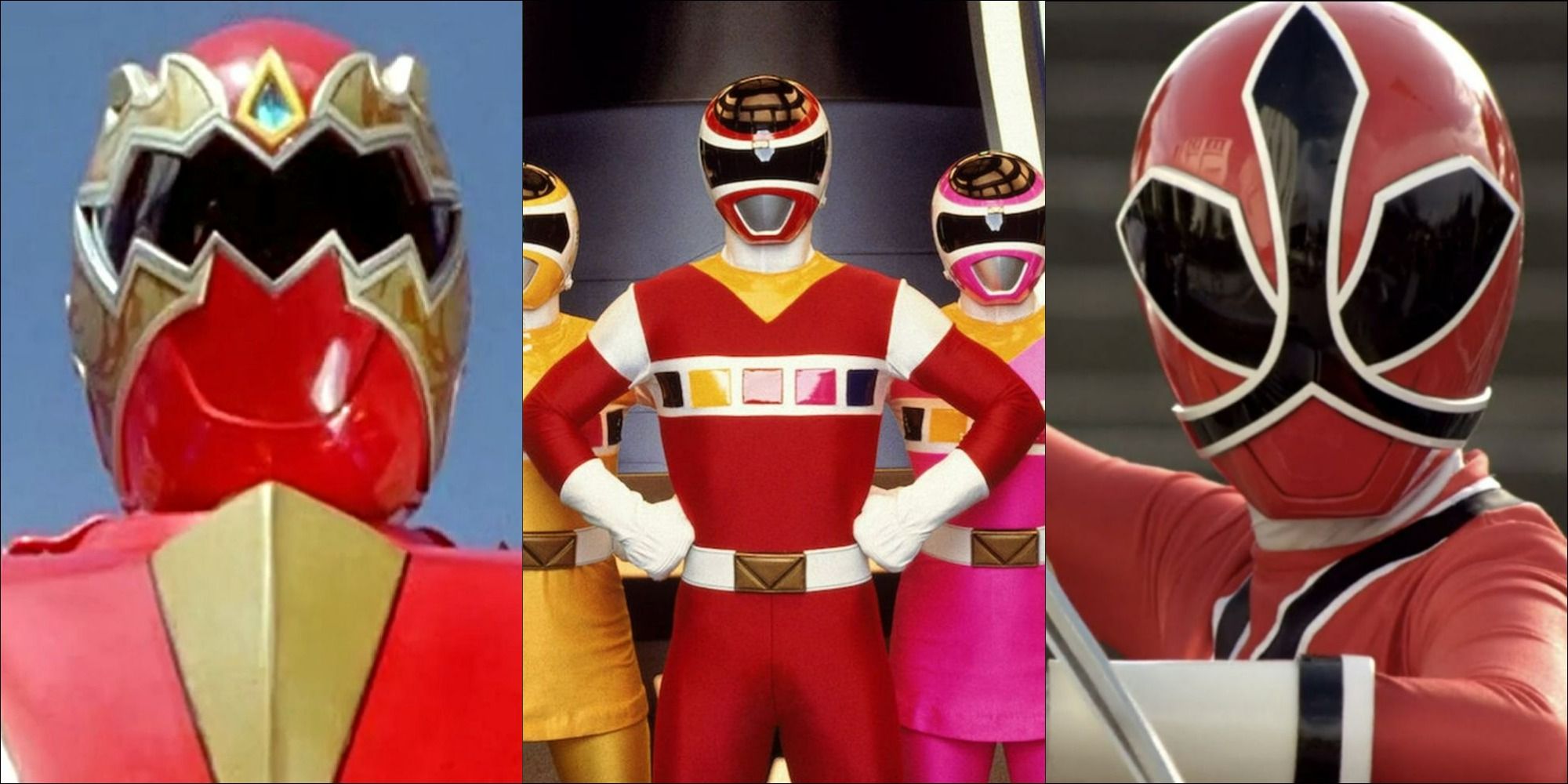 Three Red Rangers from Power Rangers