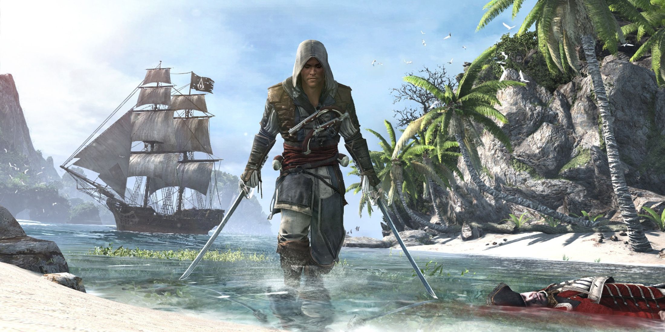 assassin's creed 4 black flag character in water